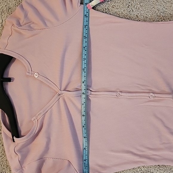 BOGO $2 Women's Pink Long Sleeve Ribbed Romper M loungewear pj's - Picture 10 of 15